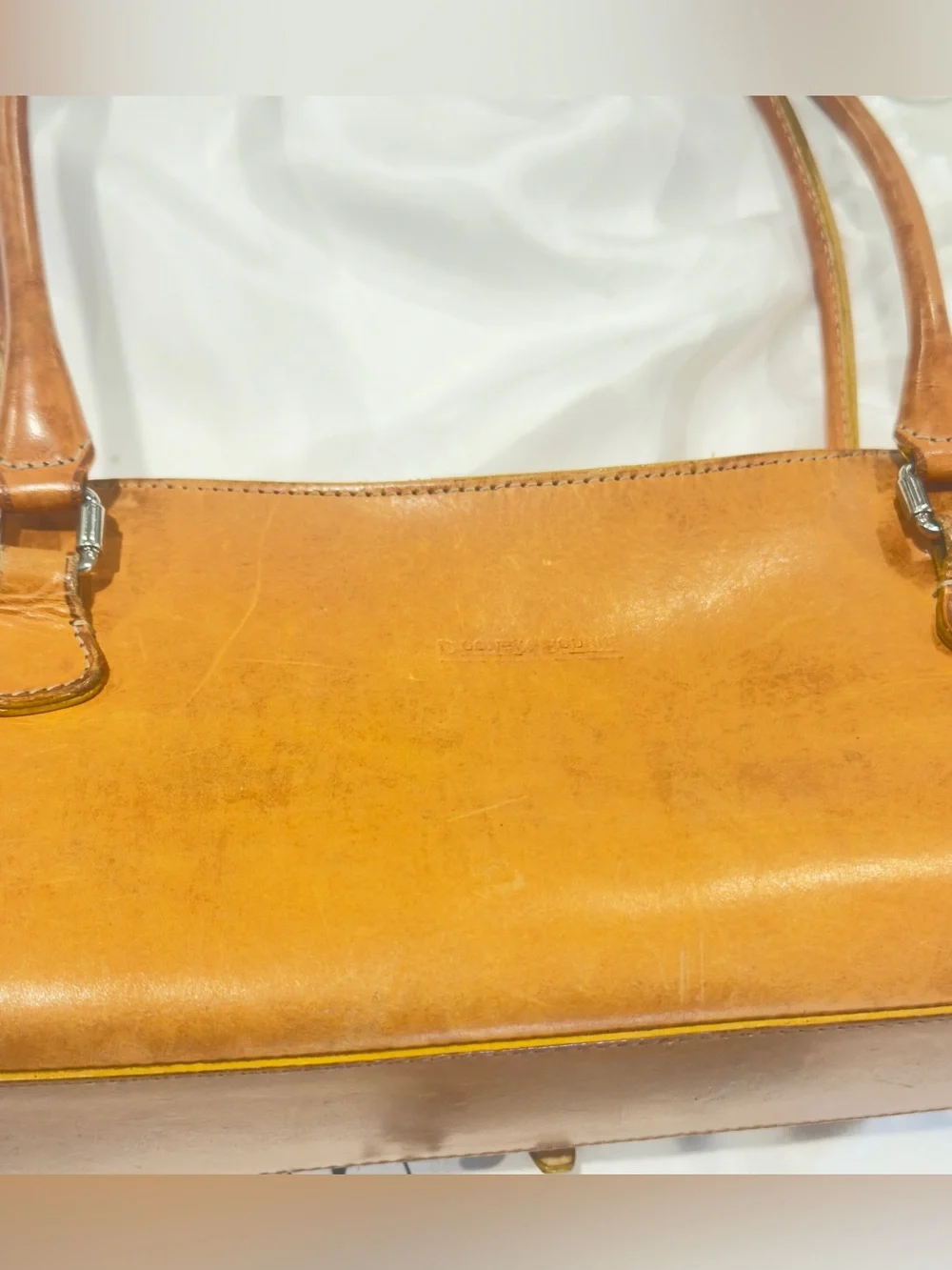 Vintage Dooney & Bourke East/West Top Zip Leather Bag from Alto Collection